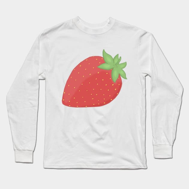 Strawberry Long Sleeve T-Shirt by PetsOnShirts